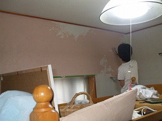 奥様が珪藻土の塗り壁に2度目の挑戦