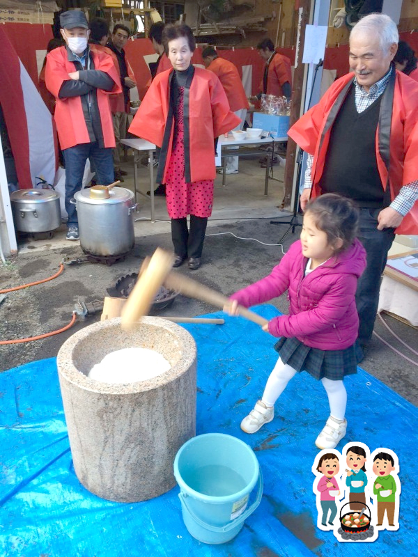 お餅つき